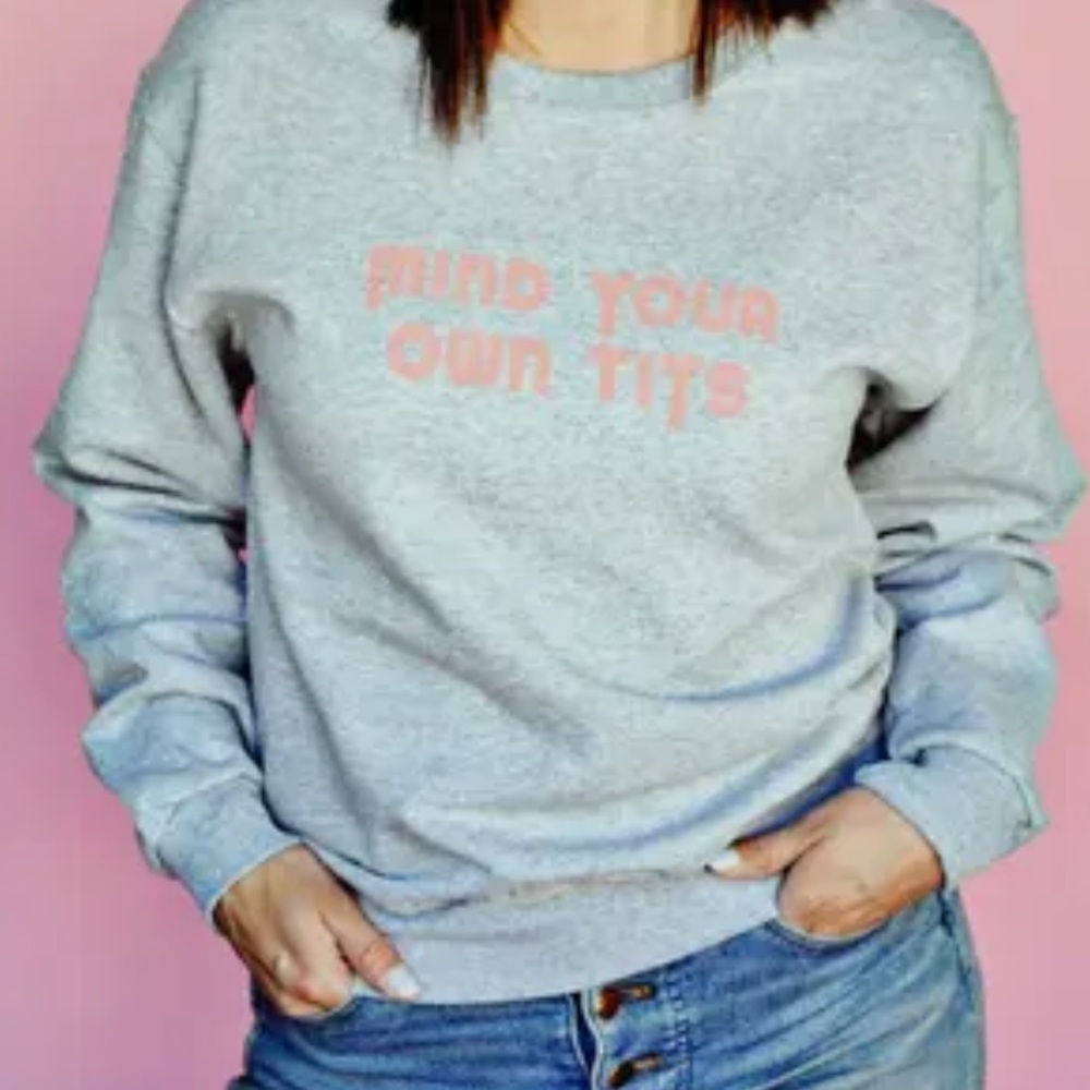 • The Little Milk Bar TLMB • women’s large grey sweatshirt